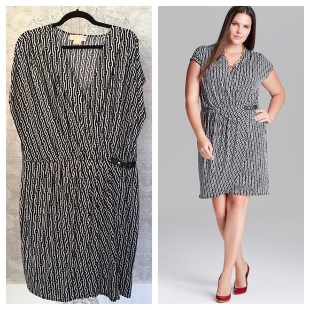 Michael Kors Op Art Diamond print dress (sz Large) NWT!!